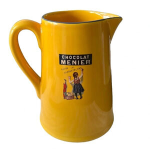 Chocolat Menier 7 1/2” French porcelain pitcher